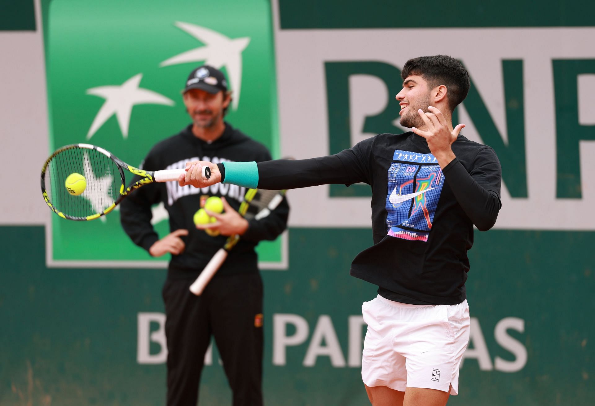 Carlos Alcaraz at the 2025 French Open - Day Fourteen - Source: Getty
